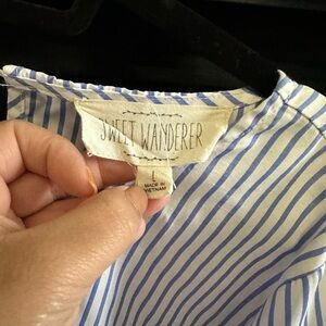 Long sleeve casual dress top size Large